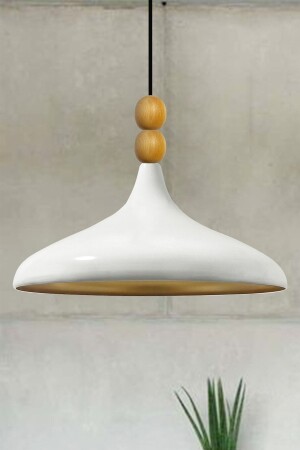 بطل MNZ-White بطل خشبية ذات رصاصة واحدة شمعة معلق غرفة المعيشة المطبخ المفتاح مصباح مصباح إضاءة BMM2066WM2 - Bamyum