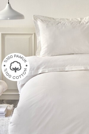 مجموعة MNZ-White Collection Livia 100% قطن غطاء مزدوج 200 مجموعة 18. 01. 0646 - Karaca Home