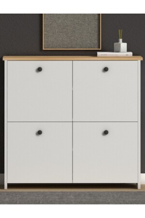 MNZ-White Cube Shoe Rack كعب الأحذية البري - Monte Sehpa