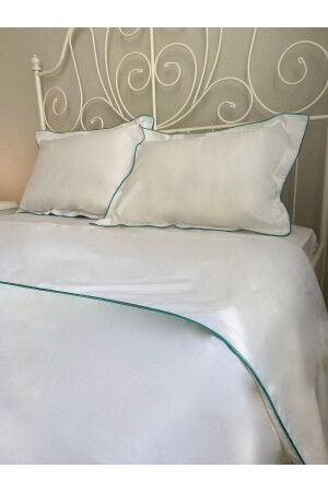 مجموعة من غطاءات القماش المزدوجة MNZ-White Duvet Cover Set BÇNT101 - calinahome