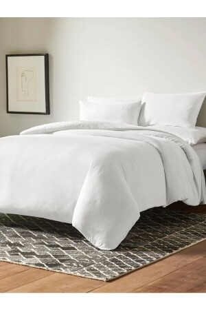 MNZ-White Elastic Duvet Cover Set مضاعفة 200×220 NO442 - Mulberry