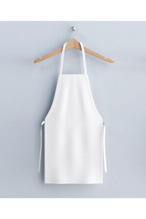 MNZ-White Gabardine Fabric Kitchen Cook Apron APRON05 - KURUMSAL AMBALAJ