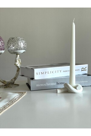 حامل شمعة من عقد MNZ-White Knot - Yyy By My