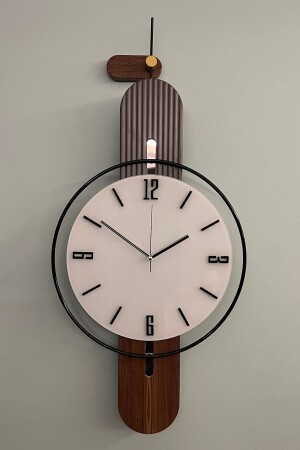 MNZ-WHITE صحرا الرائقة بالإضافة إلى سلسلة أسود - بطارية تعمل LED - ساعة جدارية ديكوراتية حديثة - Metaquartz Aksesuar