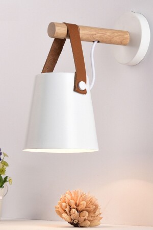 MNZ-White Metal Leather Sconce STN1051 - NOONLUX DESIGN&LIGHTING