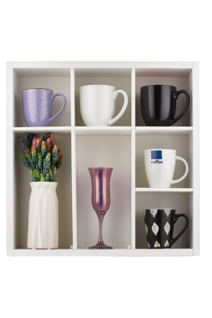 MNZ-White Mug Rack Cup Rack جودة التصميم الموسيقي VDA-149-08 - Vip Home