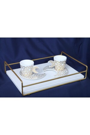 MNZ-White Quartz Marble Coffee تقديم الصندوق THN637 - Tuna Stone