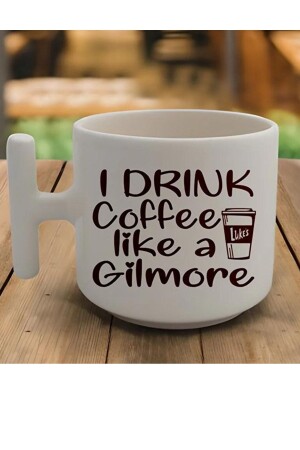 MNZ-White T Handle Dırınk Coffee تصميمات كوب اللاتة النماذج والسوارة الجلد هدية ÖZG-00002 - homestorebotique