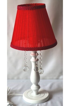 MNZ-White Wooden Leg Red Head غرفة نوم شمعة الحجر 595212021 - TEKAY AYDINLATMA