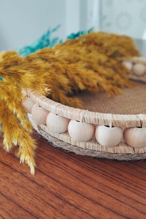 MNZ-Wicker صناديق مزينة خشبية يدوية 20 سم 20 سم صناديق - DEKOLOBİ