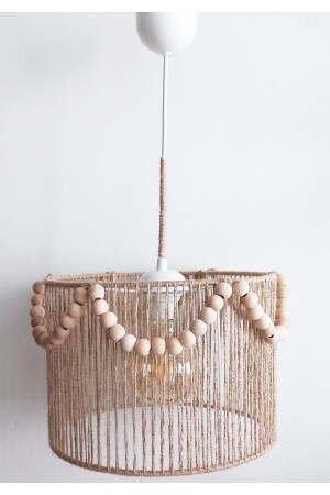 MNZ-Wicker رأس مغلفة بالخشب ذو رصاصات تصميم معلق مصباح الشنابل 216VZ - C&A