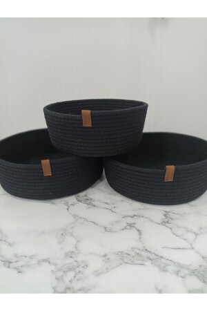 MNZ-Wicker Basket مصنوعة يدوياً من 3 قطع منظمة حمام متعددة الأغراض - Madam