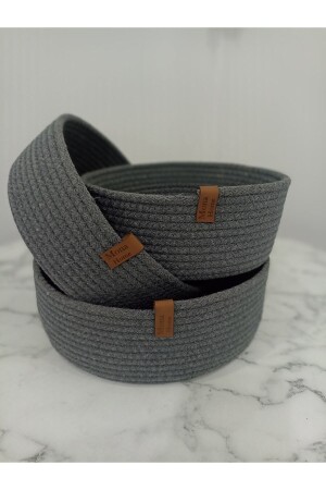 سلة (MNZ-Wicker Basket) - سلة منظمة متعددة الأغراض مصنوعة يدوياً من 3 قطع - Madam