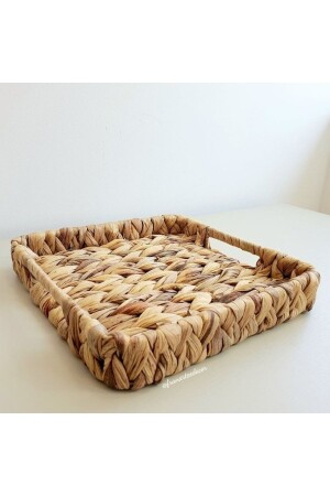 سلة ديكوراتية MNZ-Wicker Square S 27 X 27 سم طبيعي ELZ049 - ELZEY HOME