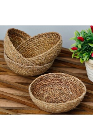 MNZ-Wicker خفيفة وعاء عرض لوحة منظمة Wicker 3 قطعة - Genel Markalar
