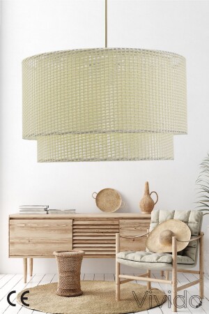 كريم MNZ-Wicker Wicker ضوء الوسادة الوسادة الوسادة ABS-6000KK - Vivido Abajur