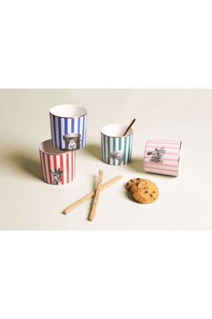 MNZ-Wild Life مجموعة زجاجية من 4 قطع 230cc 4129600000104 - Porland