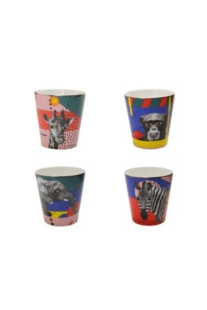 MNZ-Wild Life 4 Piece Glass Set 320 cc 341SET196 - Porland