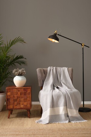 MNZ-Wilma Gray Throw blanket 130 × 170 سم - Karaca Home