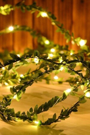 MNZ-Wire Leaf Strip مجوهرات التاج الصناعي 3 mt + 3 mt مع LED - Rdt Shop