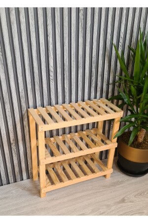 مرفق الأحذية الطبيعية من الخشب من الخشب من MNZ-Wood - المدخل - رف منظمة الشرفة - Egn