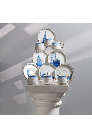 MNZ-X Ist Collection Istanbul Coffee Cup Set لـ 6 أشخاص 153 03. 06. 4473 - Karaca