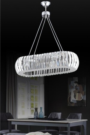 MNZ-Xl طاولة الطعام من الفضة الفاخرة شمعة الحجر الكريستال 1605040012598 - İstanbul Avize