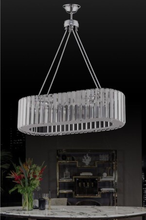 MNZ-Xl طاولة الطعام الماسية الفضية البيضاء الحافة البلورية شمعة الحجر 1605040012601 - İstanbul Avize