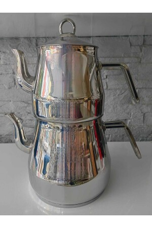 مُسَلَةً من الصلب MNZ-Xl مقياس كبيرًا من طاسة الشاي ذاتية التشريع أعلى 2. 5 لتر + أسفل 4. 50 لتر ط - En Ucuz Mağaza