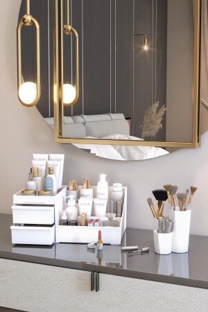 MNZ-Xl مكياج منظمة التجميل ومنظمة حامل الفرشاة مجموعة 2 TYC00199162606 - Pufwin Home