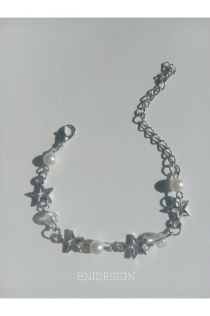 MNZ-Y2k Fairycore Light Star Design Pearl Star صنع يدوي نساء سوار Pinterest - Bnidesign