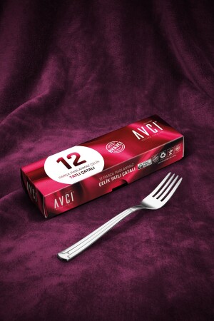 MNZ-Yakamoz 12 قطعة شوكة حلوى YKZ-12TC - Avcı