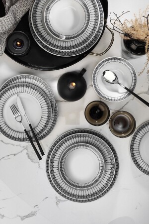 (MNZ-Yasemin) ، مجموعة عشاء 24 قطعة (DG370) - Kütahya Porselen