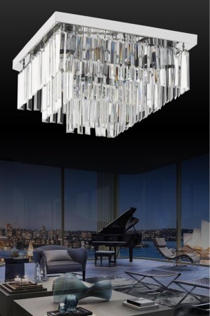 MNZ-Yasemin 45' الفضة كريستال الحجر الشنابل - İstanbul Avize