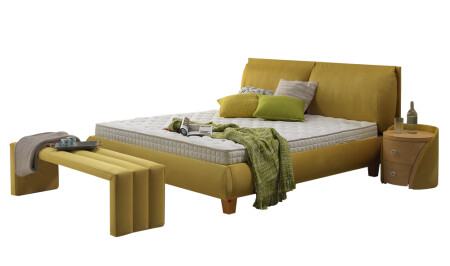 MNZ-Yatsan قاعدة السرير ذات الإطار الحمراء + الرأس - Cadde Yıldız