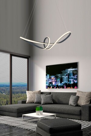 MNZ-Yelken ضوء النهار LED Anthracite Pendant Lamp شمعة LMR-2980-60-GR - Lamorehome
