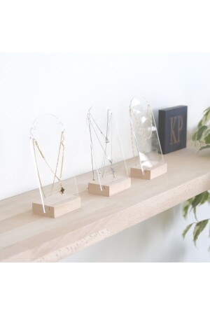 MNZ-Yona خنجر النقود المزجة الخلفية مجموعة من 3 ، مكعب أكريلي وخشب ، منظمة مجوهرات أكريلي Kp003 - Kpleksi