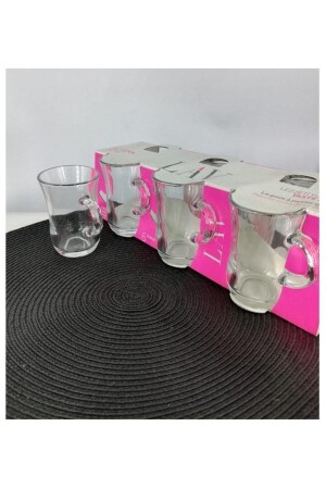 MNZ-Yudum 6 قطع زجاج شاي مع الجهاز LV-YUD402E - Lav