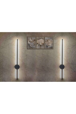 MNZ-Yumato 70 سم بطارية LED تحت ضوء النهار السوداء تعمل على التشغيل - سعر 2 قطع - بطارية متضمنة - Gaziantepavize