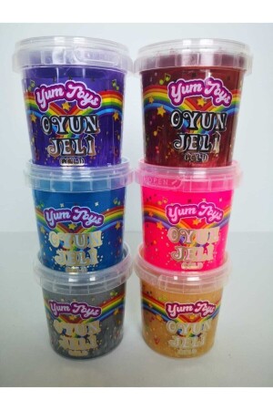 MNZ-Yumtoys Slaym ذهبية- جاهزة التخفيف 6 ألوان مختلفة 6 صناديق 140x6 ج - Yumtoys Oyun Jeli