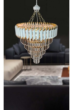 MNZ-Zamira ذهب أبيض 55 فخمة كريستال الحجر الشنابل BZ30 - MATMAZEL AKSESUAR