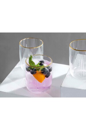 زجاج MNZ-Zett 3 قطع زجاج مشروب شرب نبيذ 270 مل ذهب TYC00614265408 - English Home