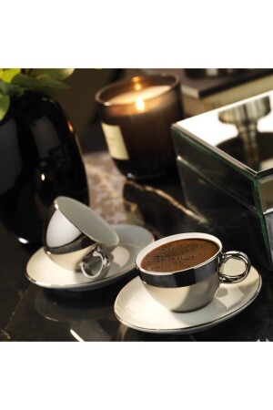 MNZ-Zeugma مجموعة من 2 كوبات قهوة-بلاطين KHT28 - Kütahya Porselen
