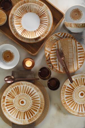 (MNZ-Zeugma) 24 قطعة عشاء مجموعة (ZG24Y260011504 - Kütahya Porselen