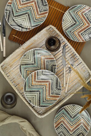 MNZ-Zeugma 6 قطعة كعكة مجموعة 85372 NNZG06PS885372 - Kütahya Porselen