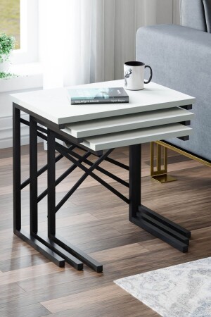 MNZ-Zg1 3 مقاعد طاولة قهوة مستقرة - Ceramical