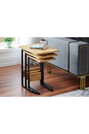 MNZ-Zg3 3 مقاعد طاولة قهوة مستوى، طاولة قهوة معدنية - الصنوبر ZG1-3653S - Ceramical