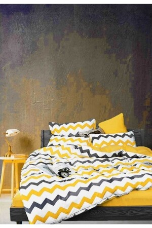 MNZ-Zigzag مزدوج نمط غطاء الستائر 2 غطاءات الوسادة TYC00734336926 - Mert Collection Çarşı