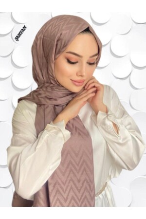 نمط MNZ-Zigzag Mink قطن جاكارد شال - Şahtan