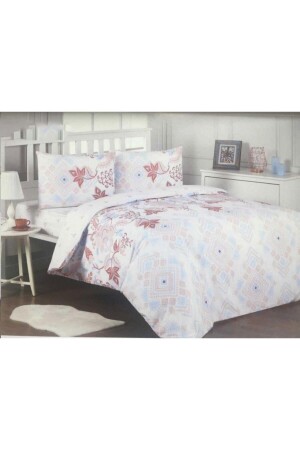 Modaletto Folk Flora Rosa Doppelbett-Bettbezug-Set folkflorapmbçk - 1